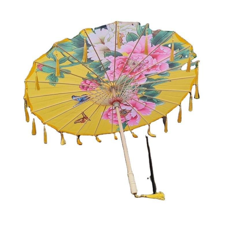 OEM Wedding Fabric Parasol Umbrella Chinese Silk Parasol Pagoda Umbrella Parasol