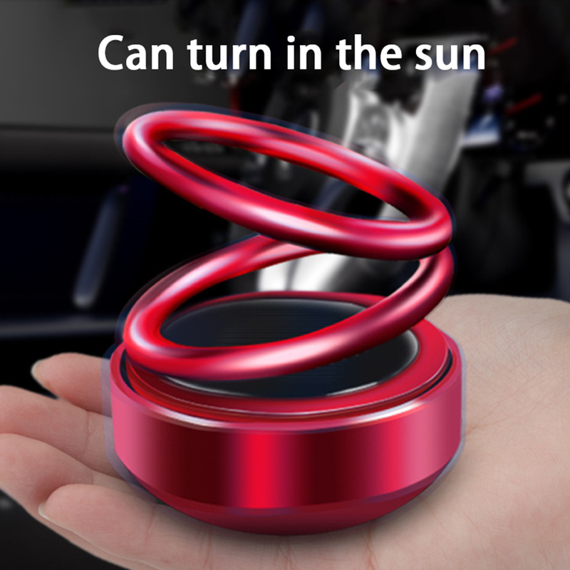 Car Aromatherapy Air Freshener Double Rings Rotary Suspension Rotating Dashboard Interior Ornament Car Auto Diffuser Perfume