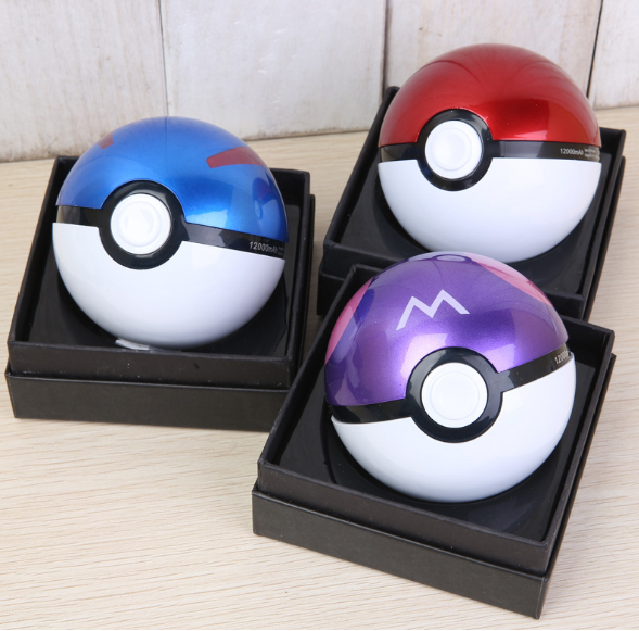 LED light celular battery charger poke mon go pokeball power bank