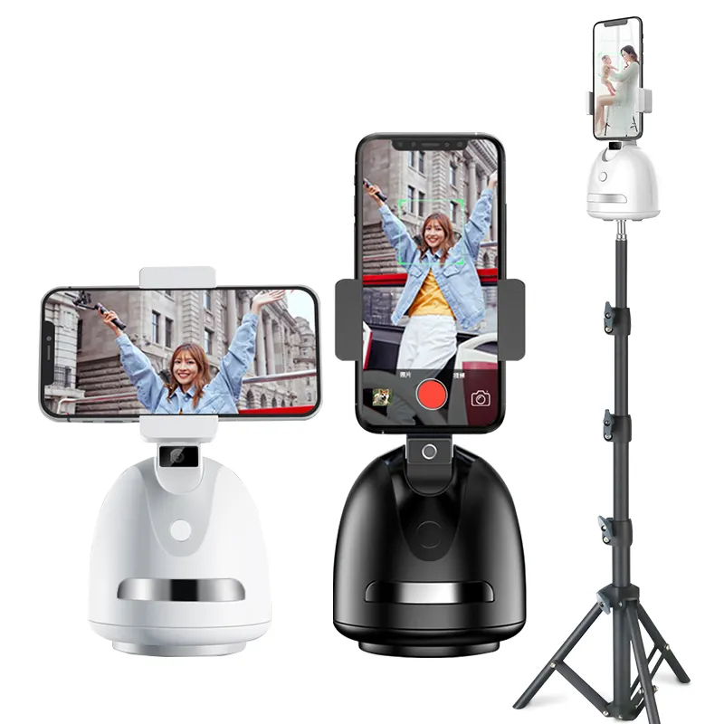 Smart Tracking Face Phone Holder 360 Degree Rotation Phone Camera Gimbal Stabilizer Selfie Stand For Vlog Live Recording Tiktok