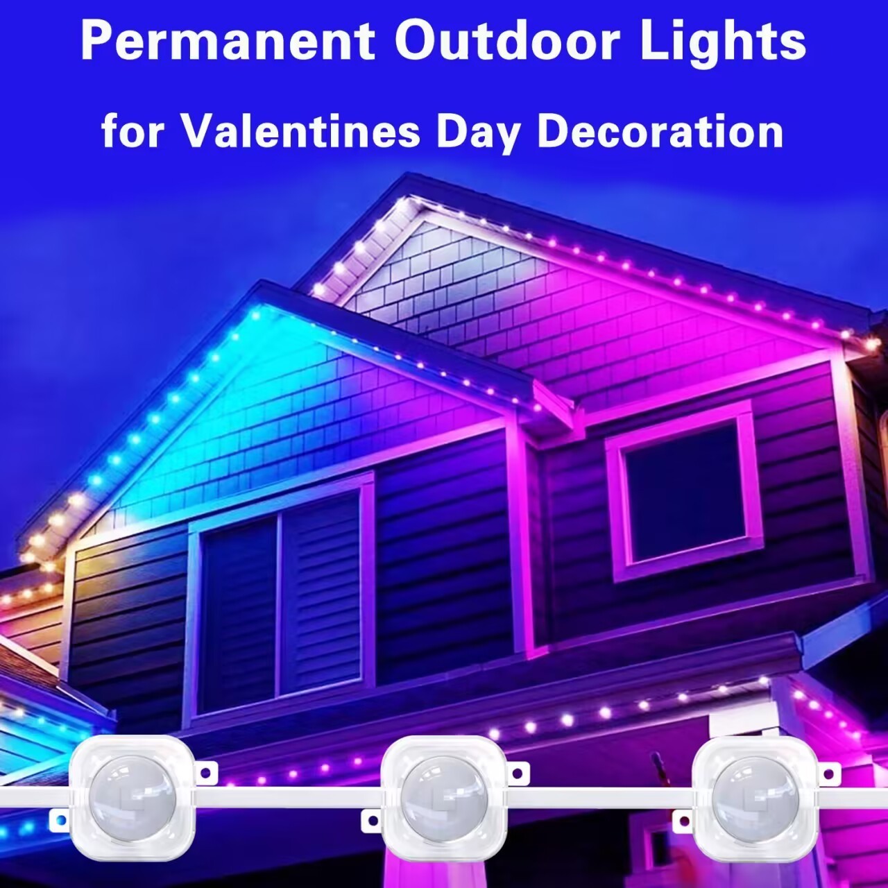 Bluetooth Wifi Remote Control Led String With Permanent Outdoor Light