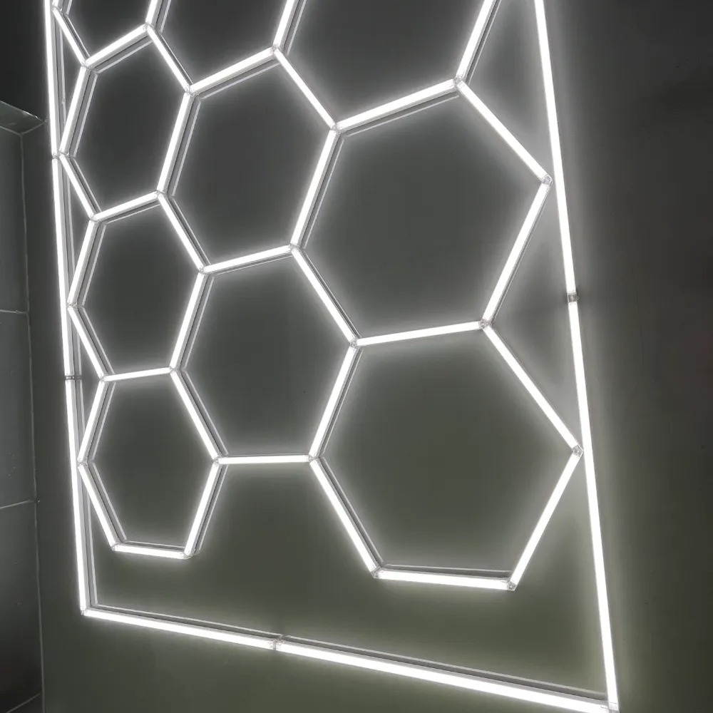 Car Repair Shop Hexagon Light Garage Hexagrid Led Light Honeycomb Ceiling Lights