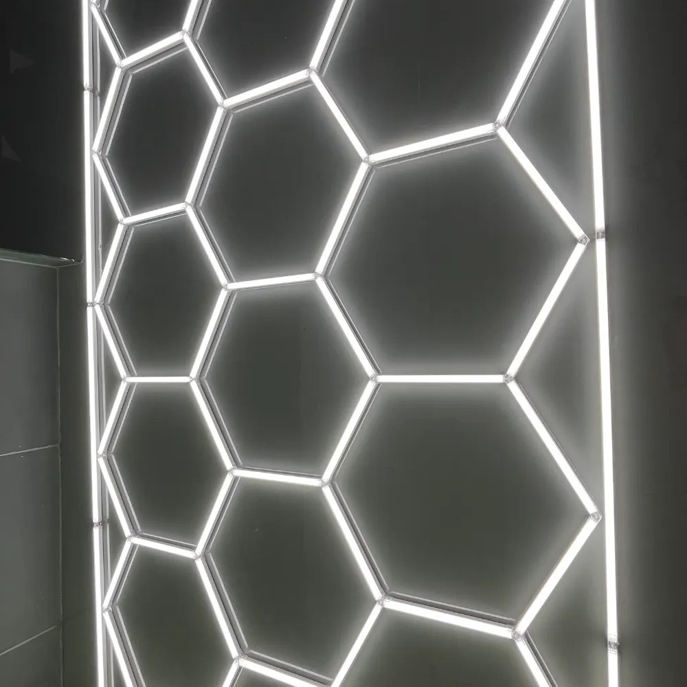 Best Price Car Wash Showroom Garage Basement Diy Hexagon Led Light Detail Shop