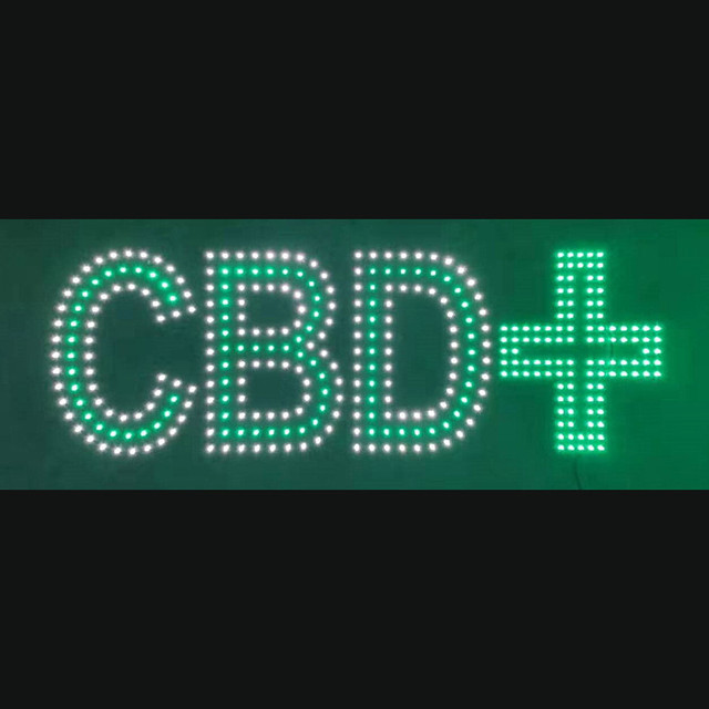 CE RoHS  indoor green cross led sign board