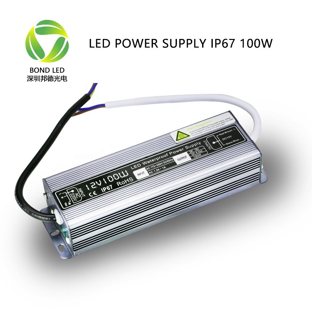 Waterproof constant voltage 12v 24v led power supply 100W 200W 300W led light driver