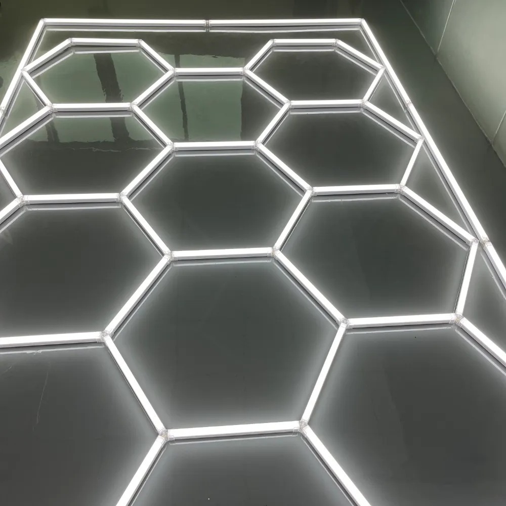 Easy-To-Install Honeycomb Car Detailing Ceiling Light Garage Lamp Hexagon Led Light