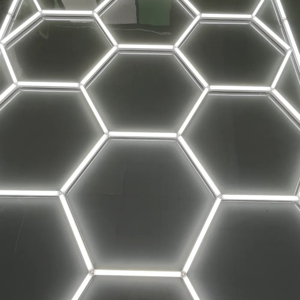 Easy-To-Install Honeycomb Car Detailing Ceiling Light Garage Lamp Hexagon Led Light