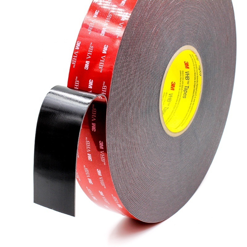 Die cut 3M 5952 VHB Double Sided Expanding Foam Adhesive Tape Sticker for Bare Metal Applition,Black 1.1mm thick