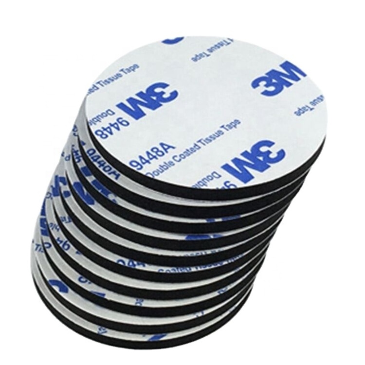 Die Cutting Round Shape Non Woven Acrylic Foam Adhesive 3M 9448A Double Side Tissue Tape For Electrical Products