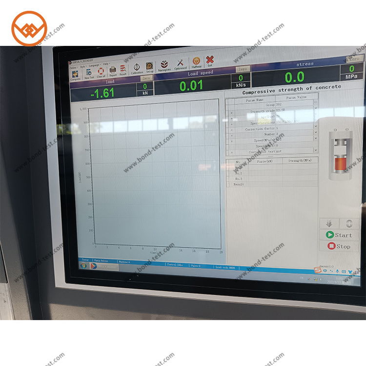 2000KN concrete cube testing machine Digital Concrete Cube Compression machine