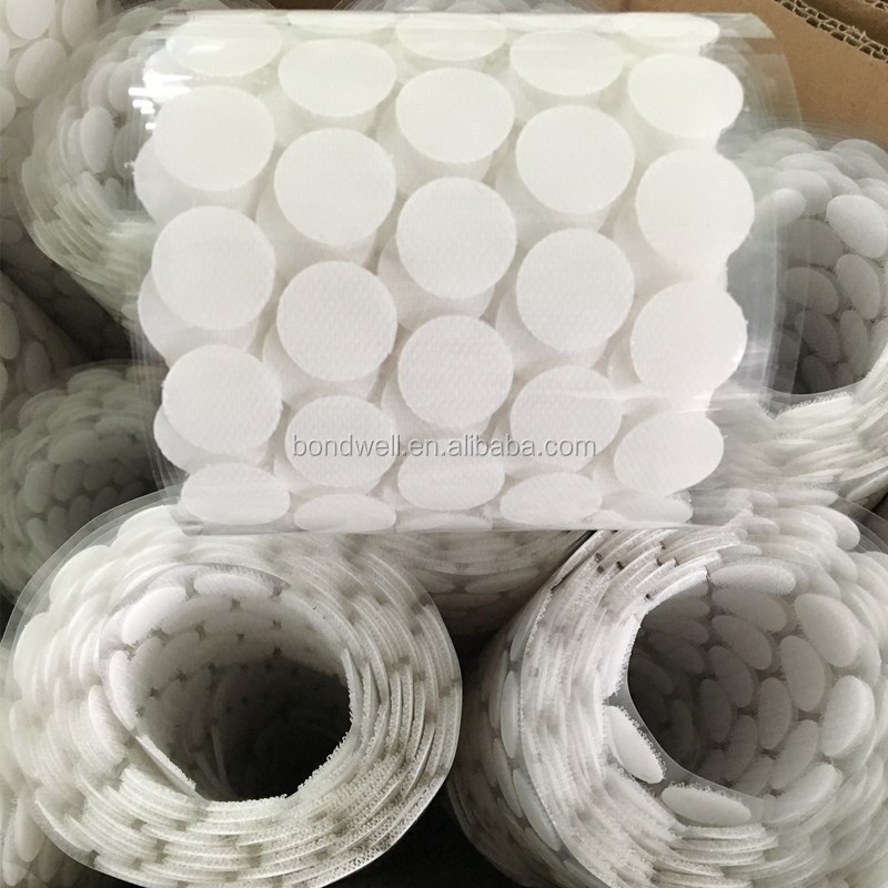 20mm Diameter Sticky Back Coins Self Adhesive Hook and Loop Dots Tapes for Home