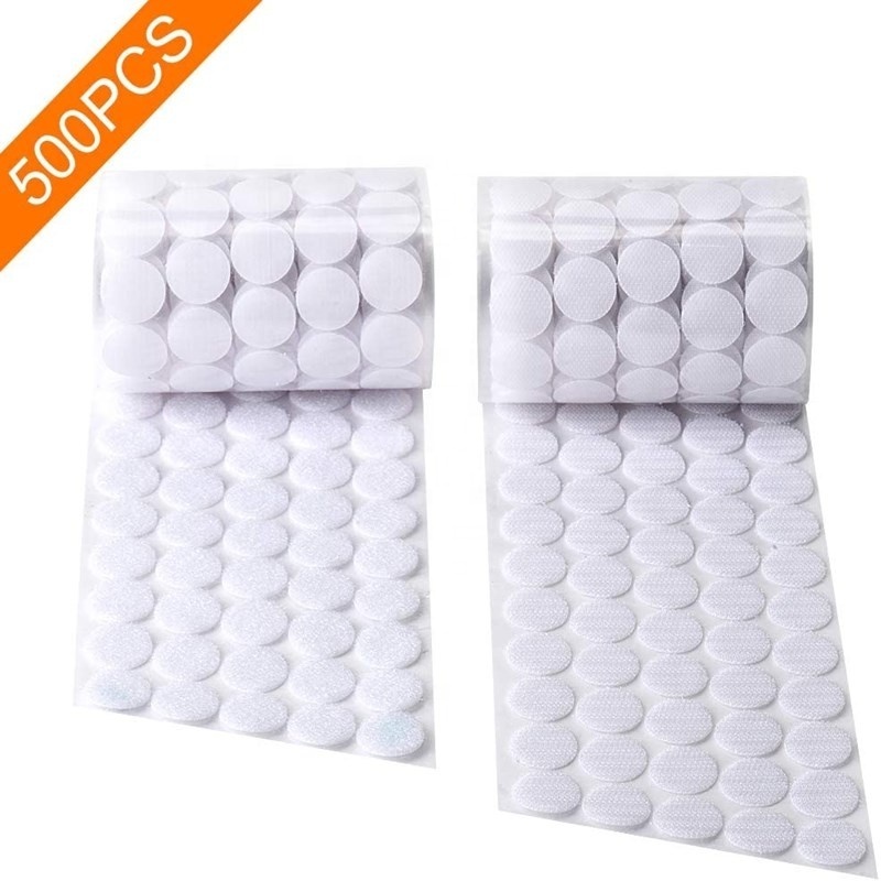 20mm Diameter Sticky Back Coins Self Adhesive Hook and Loop Dots Tapes for Home