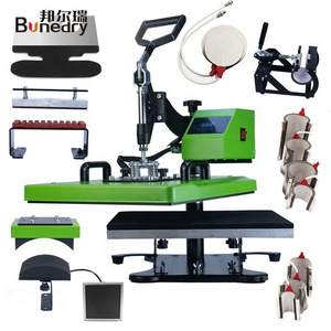 Heat Press Machine 15 in 1 Digital Power Box Combo Heat Press 1350W Swing Away Machine Multifunctional Sublimation