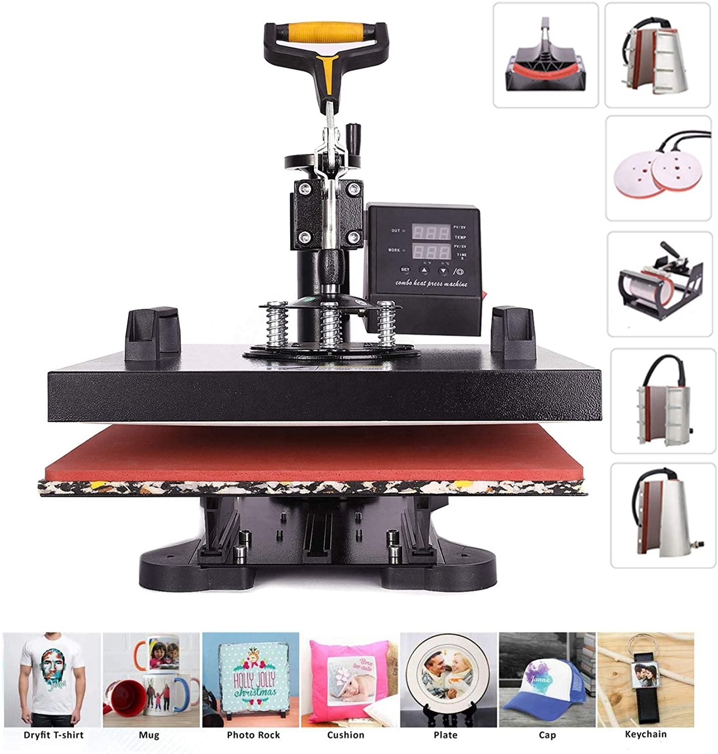 8 in 1 Heat Press Machine for t Shirts Professional Heat Transfer Machine12