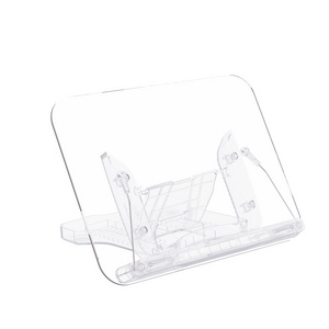 NEW Arrivals Boneruy R23 Clear Acrylic 13 Levels Height Adjustable Folding Reading Book Stand For Students Kids Adult