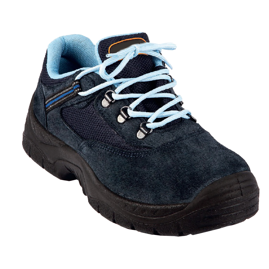 Italian design S1P SRC Blue suede BONGIORNO utility safety shoes with steel toecap