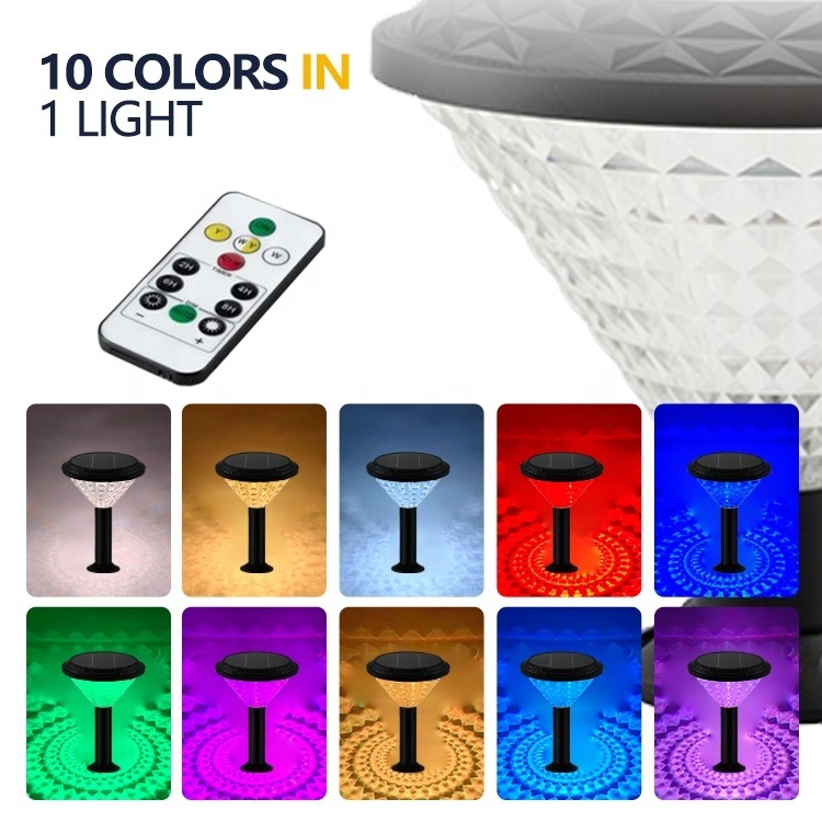 BONGKIM new arrival 2023 products rgb led solar garden light tall for outdoor