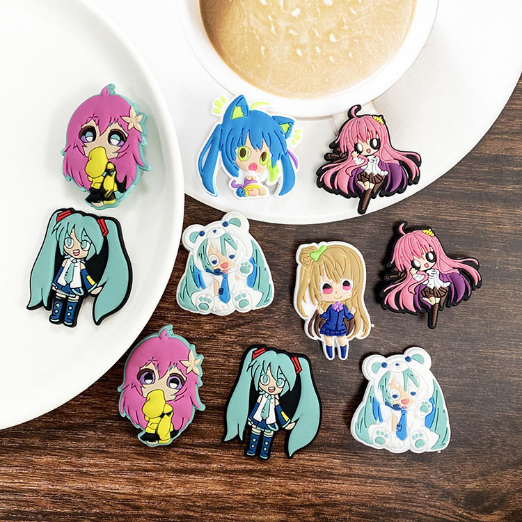 Cartoon Virtual Character Hatsune VOCALOID Shoes Accessories Pvc Soft Rubber Shoes Charm Shoes Decoration Wholesale