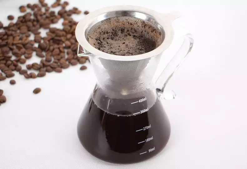 portable custom metal mesh coffee maker pour over stainless steel coffee filter coffee dripper