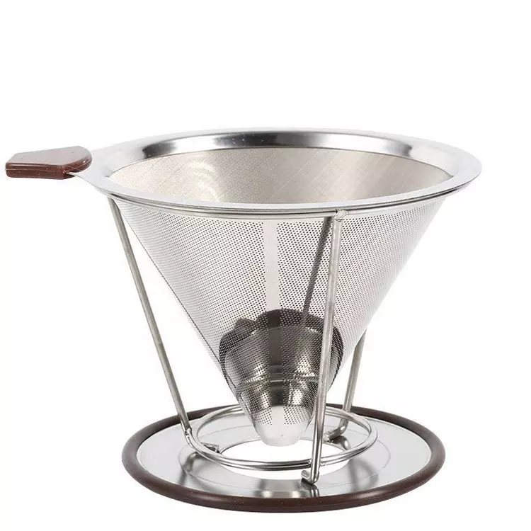 portable custom metal mesh coffee maker pour over stainless steel coffee filter coffee dripper