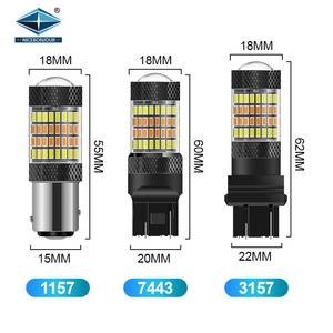 Auto LED Bulb T20 1157 3157 7443 3014 96SMD Led Switch Back Amber White for Car Turning Signal Light