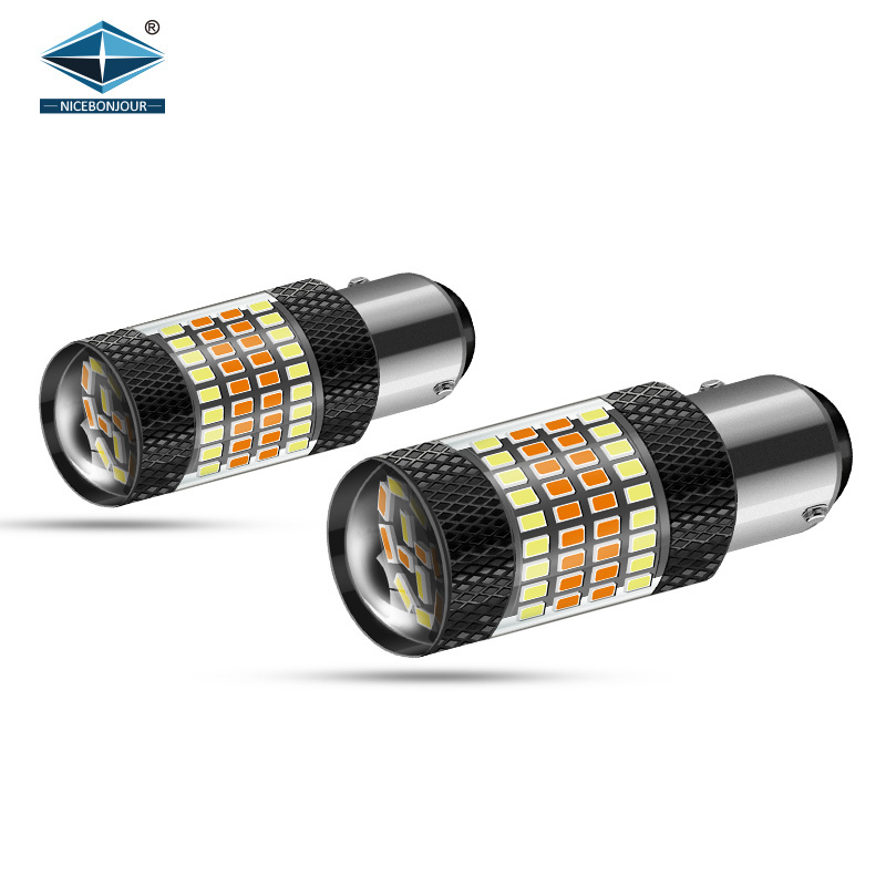 Auto LED Bulb T20 1157 3157 7443 3014 96SMD Led Switch Back Amber White for Car Turning Signal Light