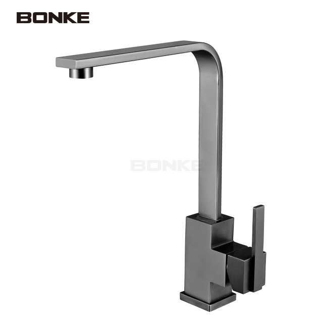 High Quality Sanitary Ware Stainless Steel Hot and Cold Single Handle Deck Mounted Sink Water Mixer Tap Robinet Kitchen Faucet