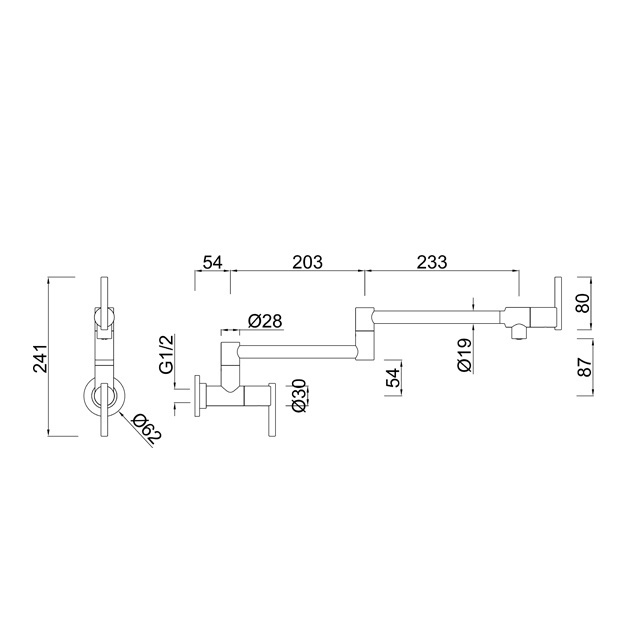 Wall Mount Kitchen Faucet Pot Filler Tap