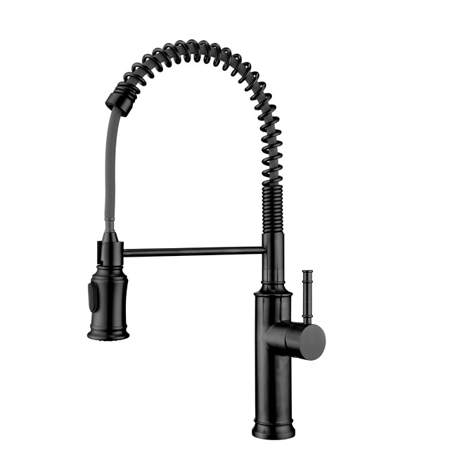 Gun Black Metal Gray Swan Neck Kitchen Spray Tap Faucet With Sensor