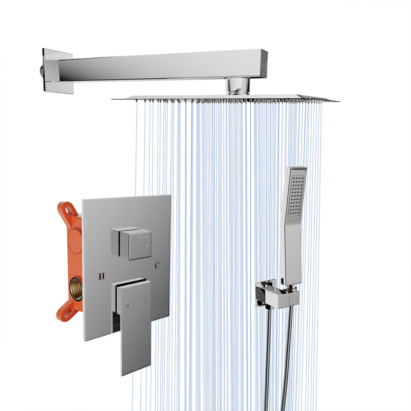 Wall Mounted Shower System Bathroom Rain Mixer Shower Faucet