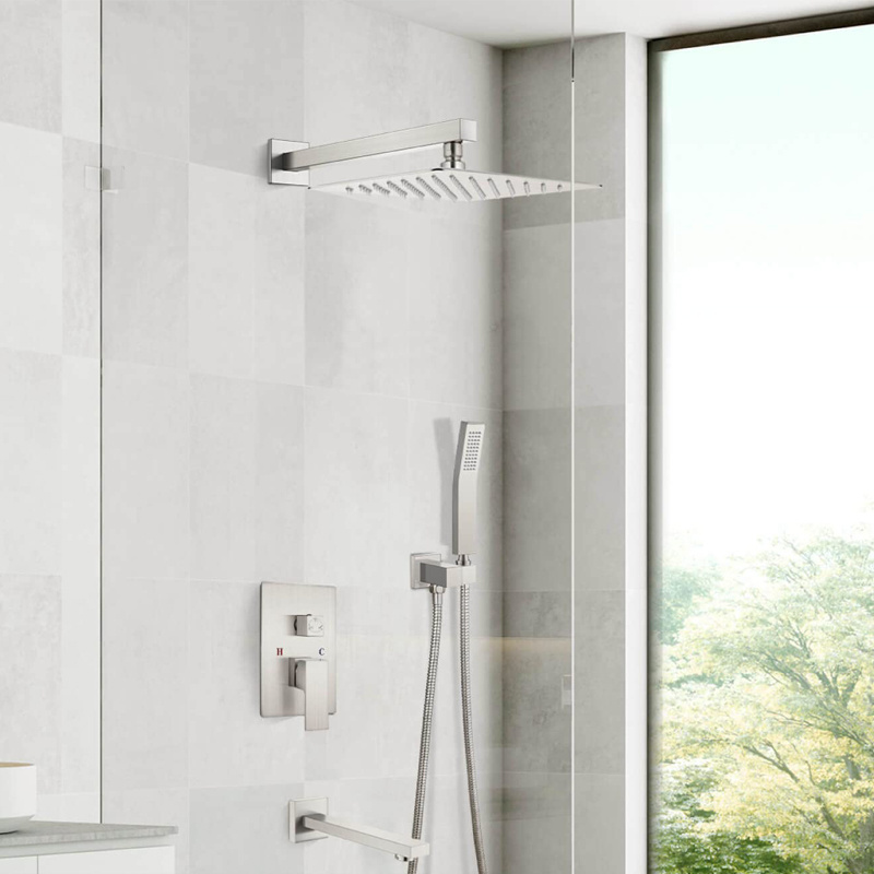 Wall Mounted Shower System Bathroom Rain Mixer Shower Faucet