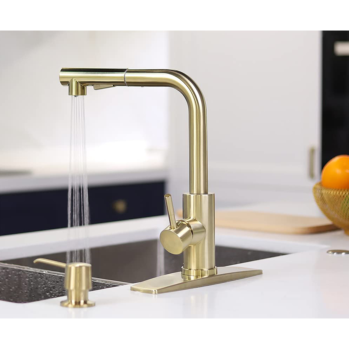 Gold Stainless Steel Kitchen Faucet For Sink