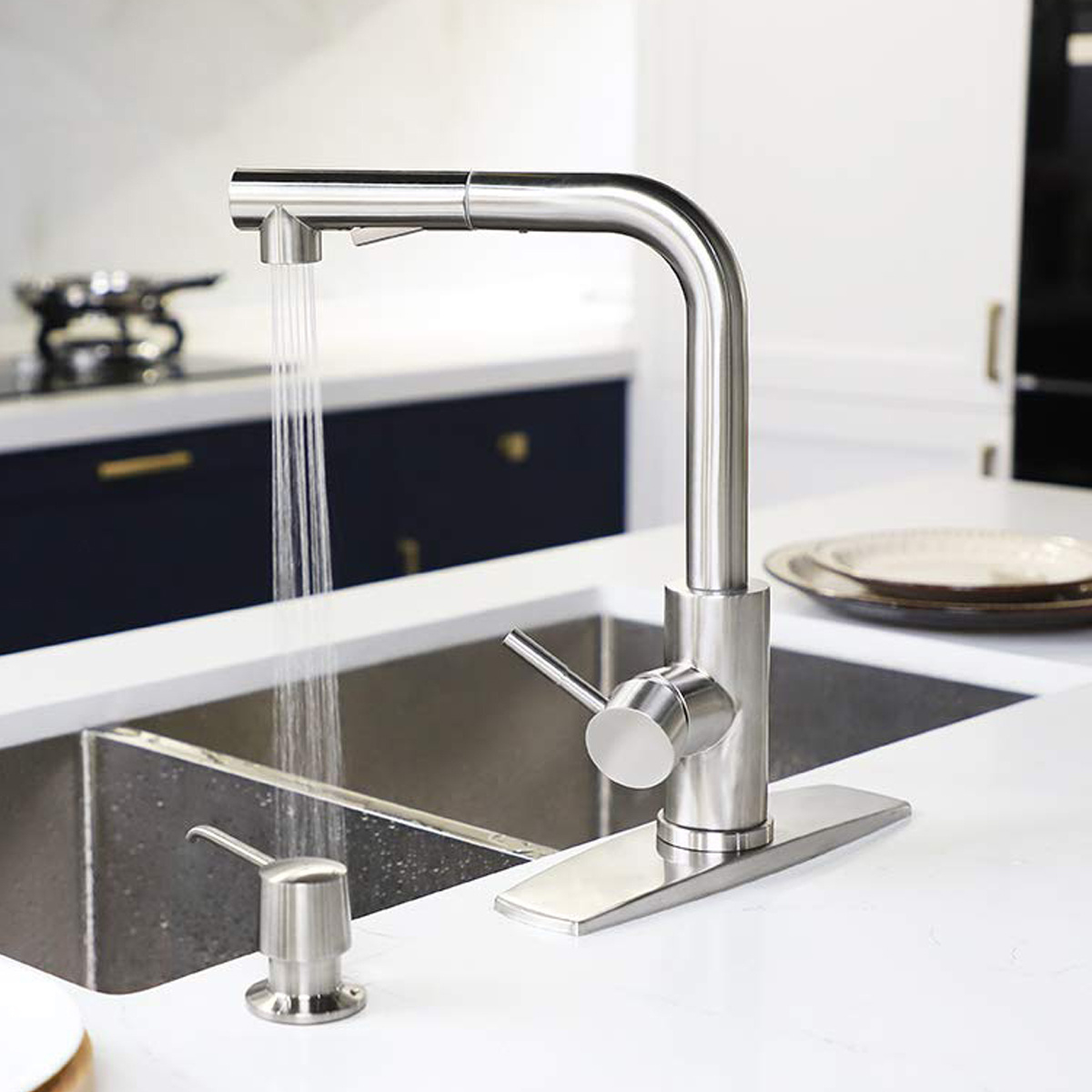 Gold Stainless Steel Kitchen Faucet For Sink