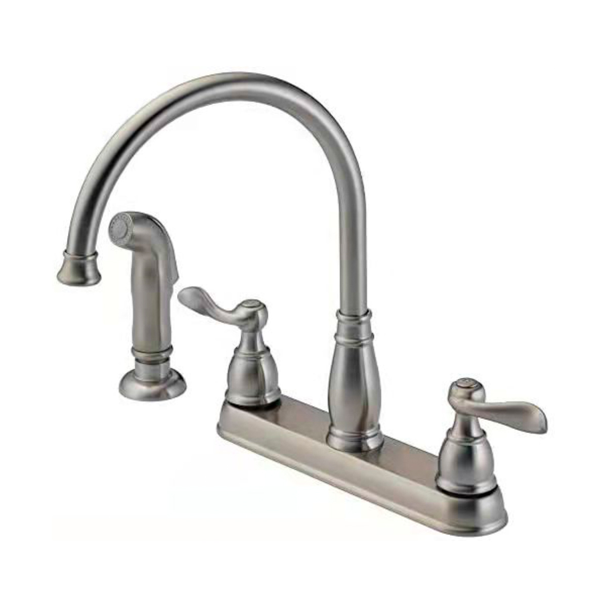 luxury Bridge Kitchen Faucet 3 Hole Kitchen Faucets Custom Stainless Steel 2 Handle Faucet