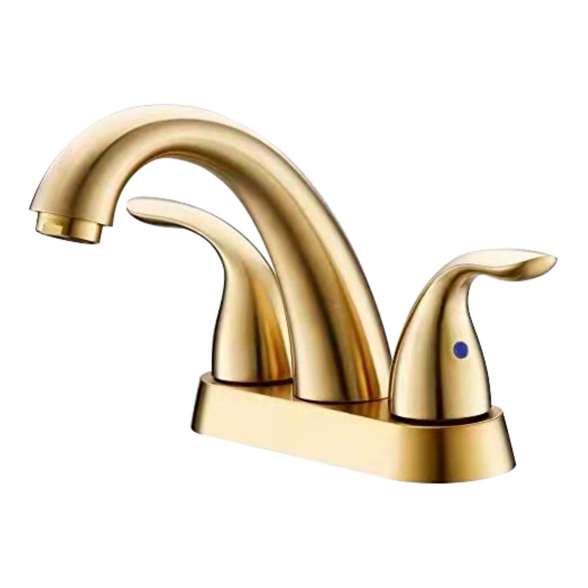 Custom Brushed Nickel 3 Hole Bathroom Faucets 2 Handle Faucet Bridge Bathroom Faucet