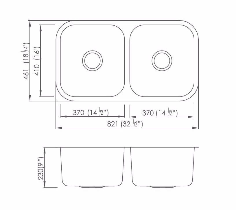 Kitchen Premium Stainless Steel Under Counter Brushed Kitchen Sink