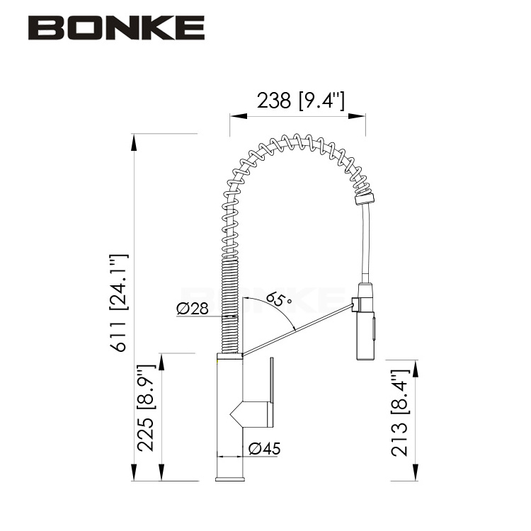 Single-Handle Bar-Prep Kitchen Sink Faucet with Pull Down Sprayer and Magnetic Docking Spray Head