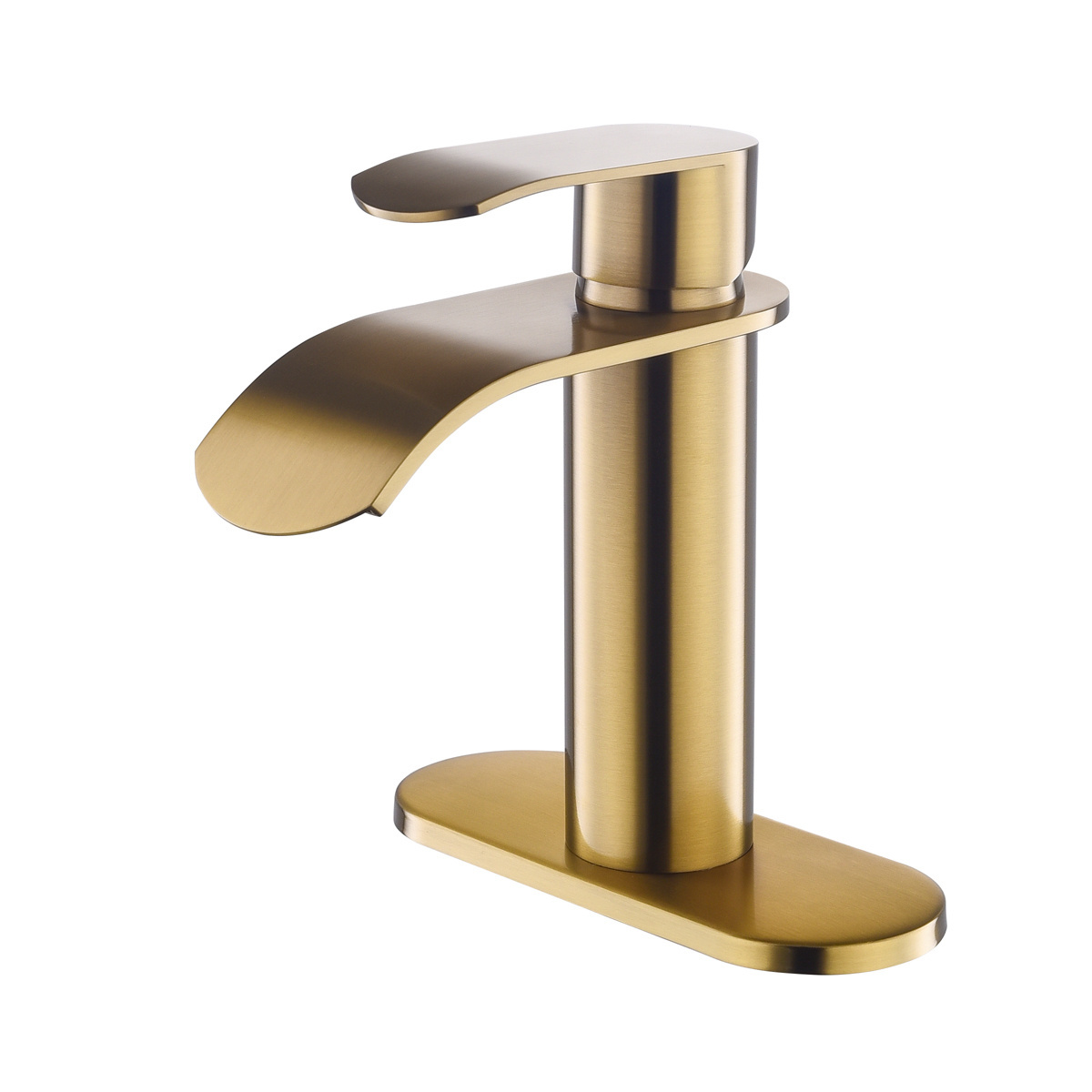 Luxury Gold Stainless Steel Single Handle Bathroom Faucet