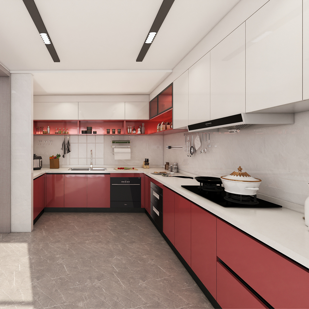 Prefab Stainless Steel Kitchen Cabinet Modular Kitchen Modern Kitchen With Islands Designs Cabinets