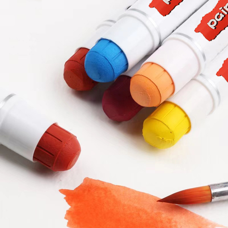 Bulk Custom Quick Drying Solid Gouache Stick Kids Non Toxic Washable Water Soluble Face Tempera Paint Stick