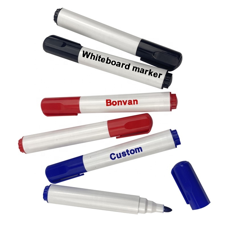 Low Odor Liquid Refillable Ink Dry Erase White Board Pen Custom Branded Logo Erasable Whiteboard Marker