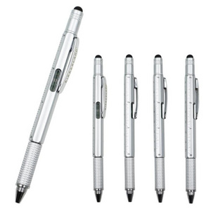 ballpoint pen with Spirit level and screwdriver ruler stylus and scale multifunction metal tool pen