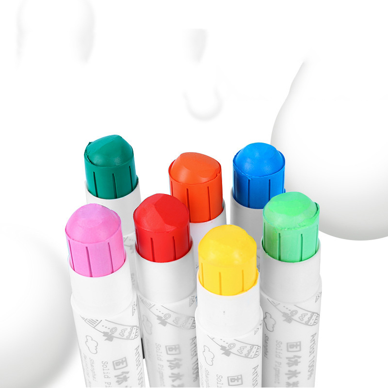 Bulk Custom Quick Drying Solid Gouache Stick Kids Non Toxic Washable Water Soluble Face Tempera Paint Stick