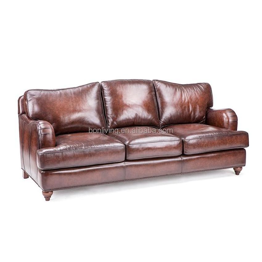 High quality luxury full genuine leather sofa for living room