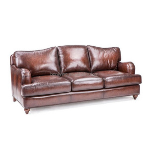 High quality luxury full genuine leather sofa for living room