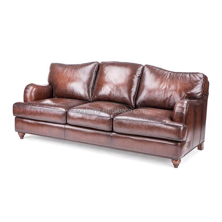 High quality luxury full genuine leather sofa for living room