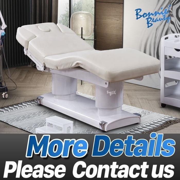 BonnieBeauty electric adjustable spa wooden massage table&facial bed electric treatment chair facial bed