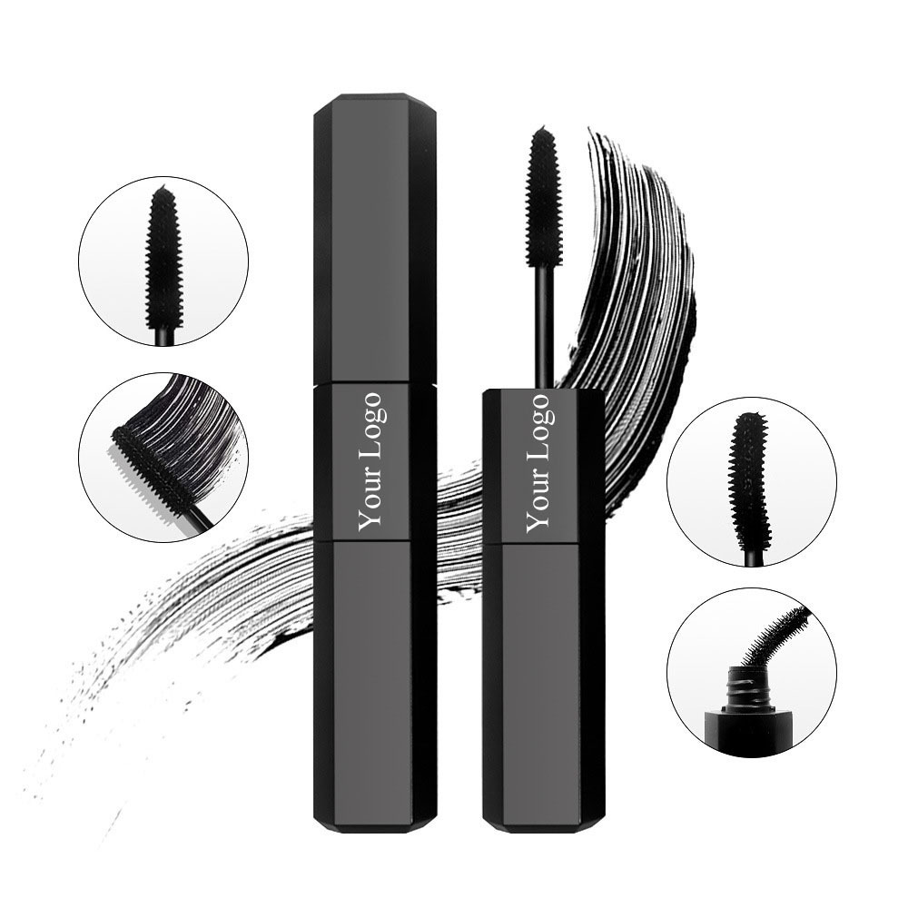 Double heads 2 in 1 mascara lengthening 4d fiber waterproof eyelash extension mascara