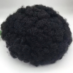 wholesale afro curly black men toupee 6mm toupee hairpieces for men skin man toupee wigs