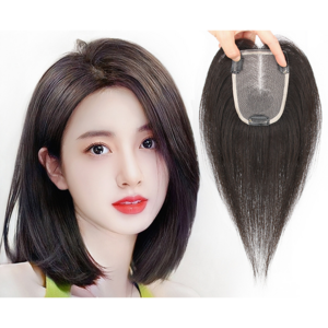 Toppers Para Lunch Manufacturer With Clips Raw Brazilian Remy Human Hair Straw Topper Lace Base Hairpiece For Less Hair Women